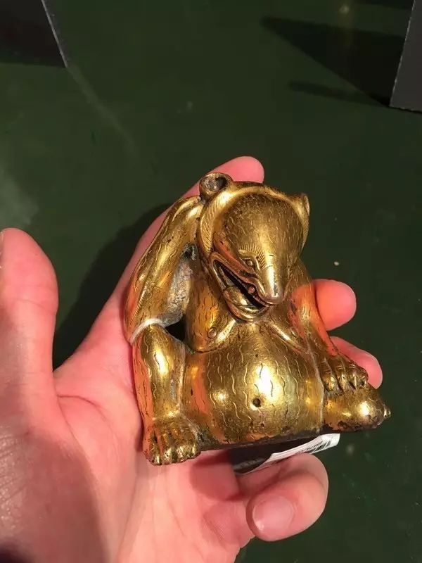 安思远旧藏 东汉 白玉虎熊纹