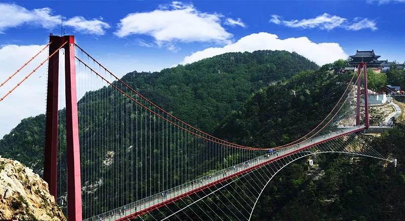 天蒙山玻璃桥多高图片
