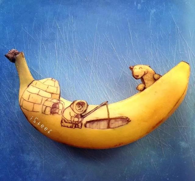 香蕉创意画作品图片图片