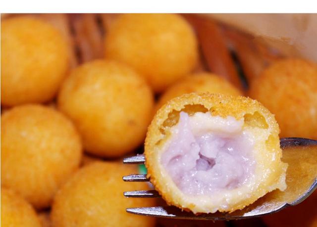 酥嫩香芋香丸子,2分钟就能学会,我收藏了!