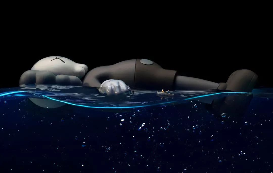 kaws首个水上雕塑作品亮相全球巡展第一站登陆首尔