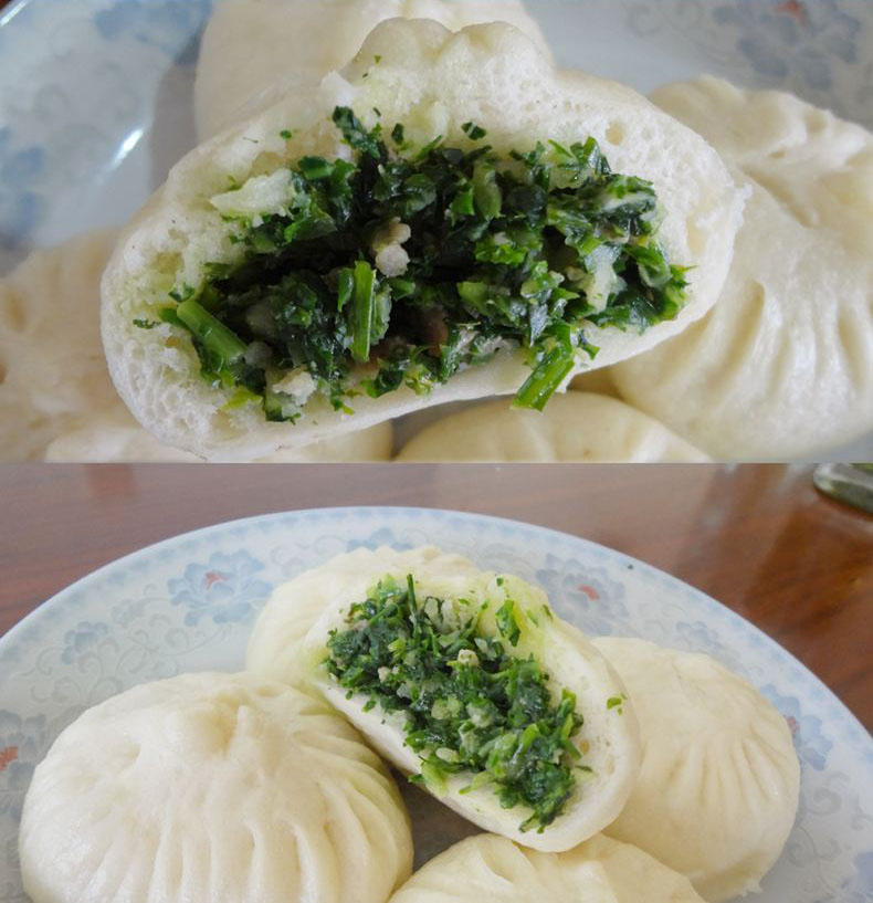 猪肉野菜 荠菜馅包子__凤凰网