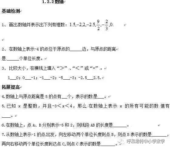 初一预科】有理数第一讲: 有理数的有关概念及分类和数轴、相反数、绝对值讲解、同步习题(附答案)__凤凰网