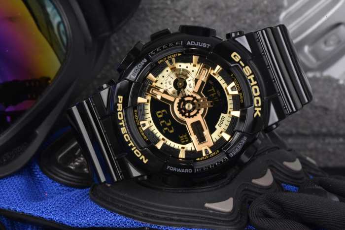 卡西欧g-shock防震防水运动潮流手表 黑金经典_凤凰网时尚_凤凰网