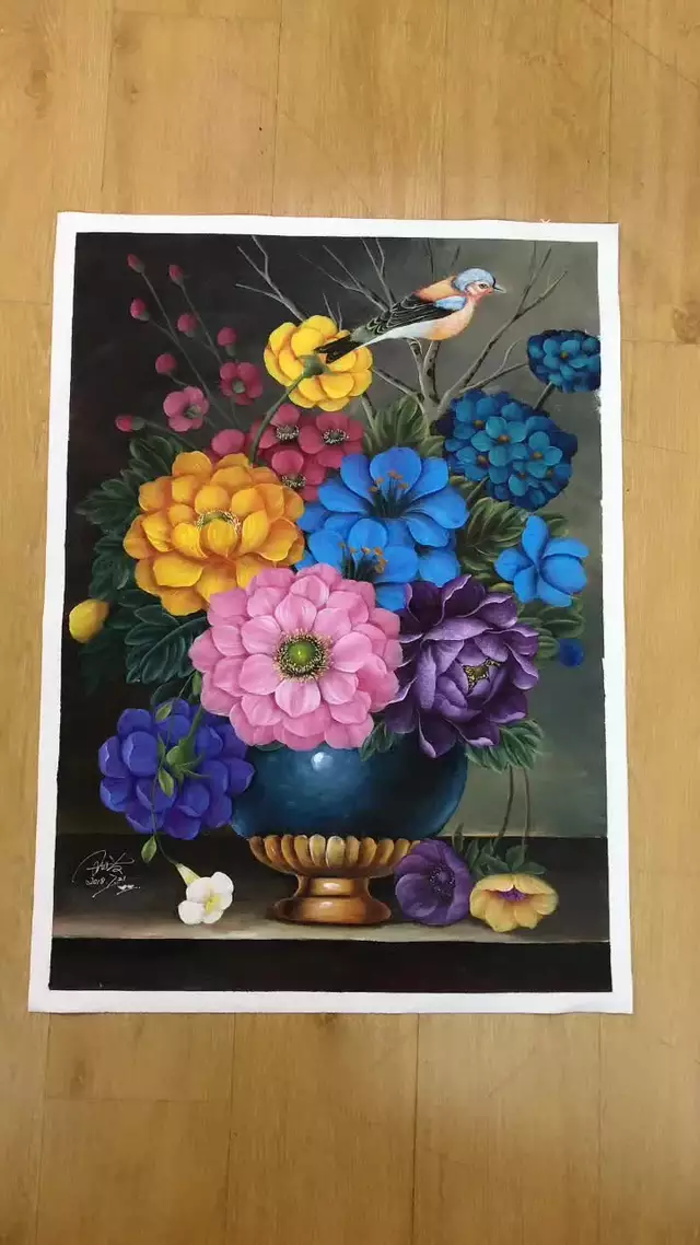 今天教的彩绘作品