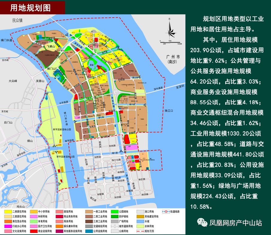 市场 紧邻珠海北的这个区域控规 深中通道 双轨道贯穿轨道交通:规划