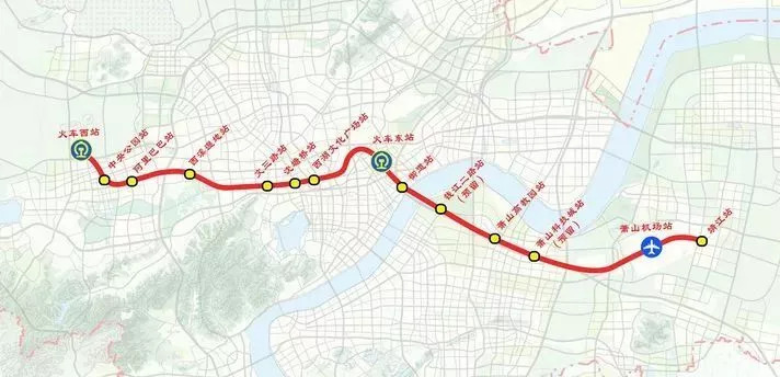 其中, 1號線,7號線將連通 蕭 山機場,杭州無地鐵線路到機場的遺憾將不