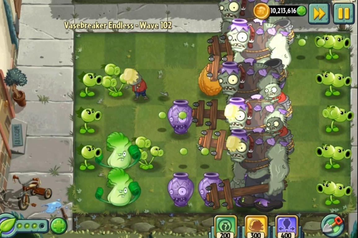 植物大战僵尸2彩陶盛宴102关,认真一点,11个巨人僵尸要放出来了