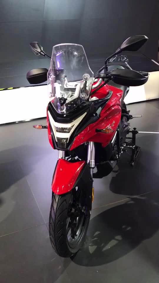 隆鑫无极300ds拉力车摩博会实拍,缩小版的无极500ds,外形基本一致