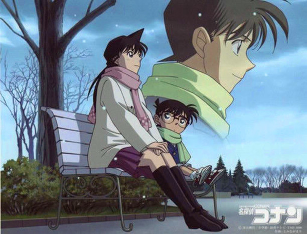平时的柯南就像小兰的弟弟一样,走在大街上都可以手牵手.