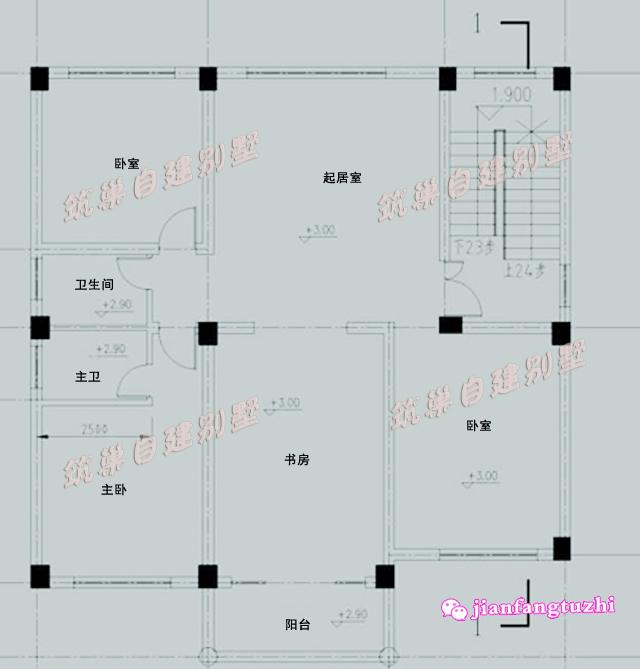 120平米農村三層接地氣自建房設計圖效果圖