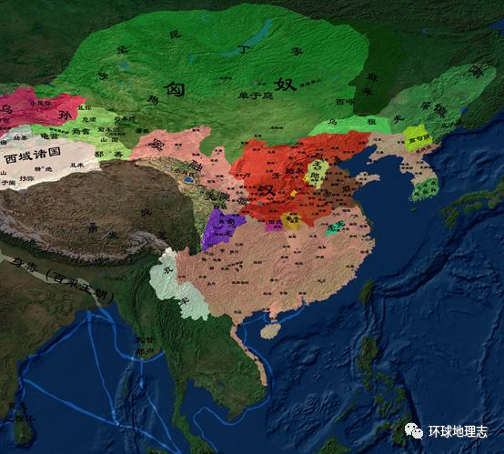 三国时期世界地图高清图片