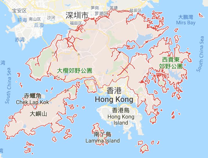 港島,九龍,新界,三大區域構成了整個香港,其中,新界