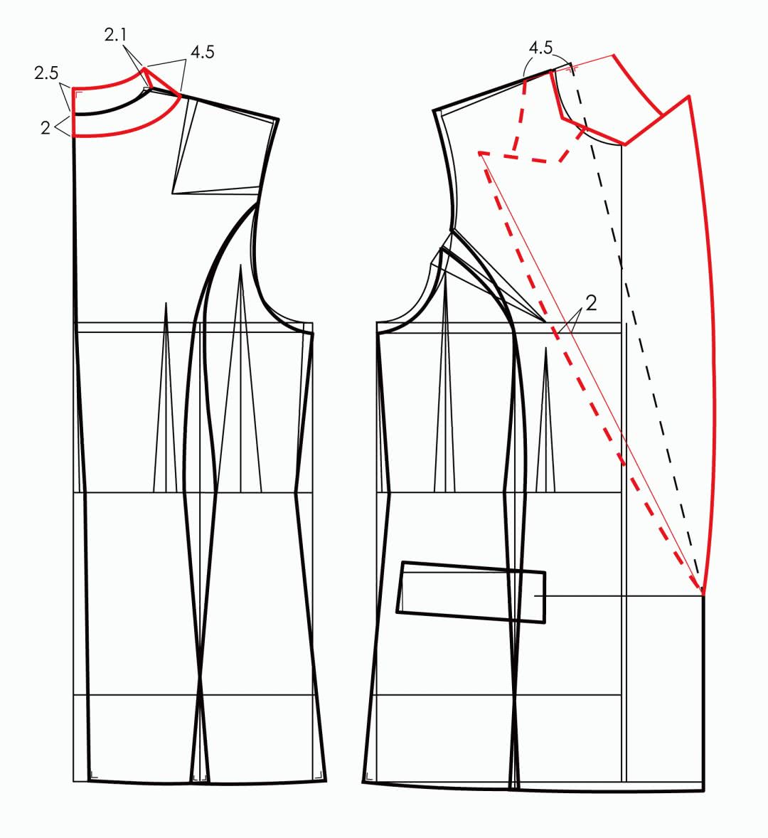 重庆morgen&heshen摩根荷森超详细女士西服制版步骤
