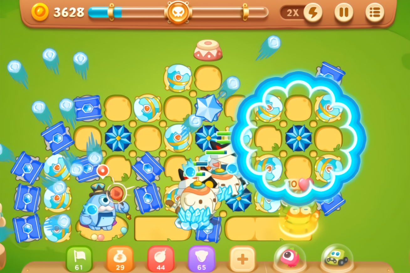 《保卫萝卜3》游乐场第10关,boss戴着魔术帽贴个胡子很帅气